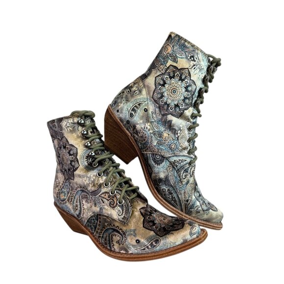 Jeffrey Campbell x Free People Elmcroft Ankle Boots Lace Up $200 Size 6.5 - Picture 10 of 10